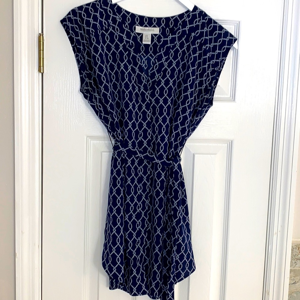 Motherhood Maternity Cap Sleeve Tie Detail Blouse